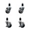 Service Caster 3'' Thermoplastic Rubber Wheel Swivel 1-1/2'' Expanding Stem Caster Set 2 Brakes, 4PK SCC-EX20S314-TPRB-2-TLB-2-112 - alternate 1